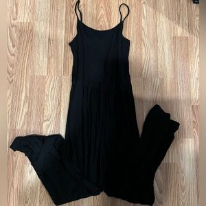 Stylish Black Spaghetti Strap Jumpsuit size small!